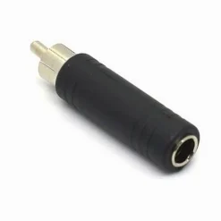 CONNETTORE ADATTATORE CAVO AUDIO STEREO SPINA RCA A PRESA AUX DA 6,5 ​​MM C-067
