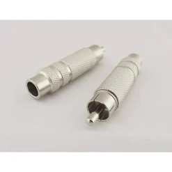 CONNETTORE ADATTATORE CONVERTITORE AUX DA 6,5MM F STEREO AUDIO A SPINA RCA C-071