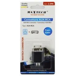 CONNETTORE ADATTATORE CONVERTITORE STEREO 2 RCA MASCHIO AD AUX3.5MM FEMMINA C-090