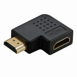 CONNETTORE ADATTATORE HDMI MASCHIO/FEMMINA ANGOLATO PIATTO CONVERTITORE VIDEO C-061