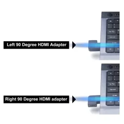 CONNETTORE ADATTATORE HDMI MASCHIO/FEMMINA ANGOLATO PIATTO CONVERTITORE VIDEO C-061