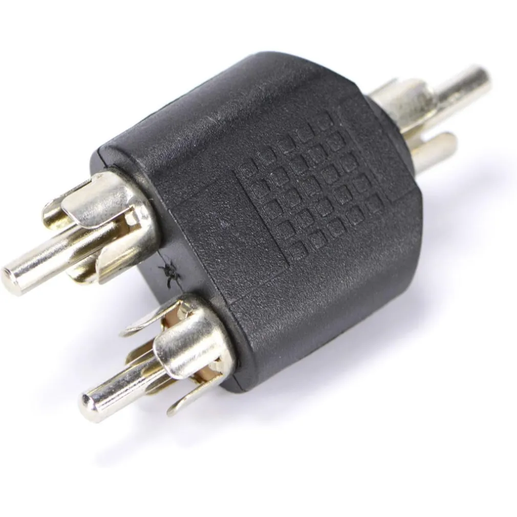 CONNETTORE ADATTATORE SPLITTER SPINA RCA MASCHIO A 2XRCA MASCHIO AUDIO RCA C-027