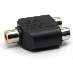 CONNETTORE ADATTATORE SPLITTER RCA FEMMINA A 2 AUX RCA FEMMINA AUDIO VIDEO C-026