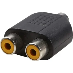 CONNETTORE ADATTATORE SPLITTER RCA FEMMINA A 2 AUX RCA FEMMINA AUDIO VIDEO C-026