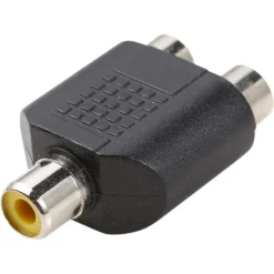 CONNETTORE ADATTATORE SPLITTER RCA FEMMINA A 2 AUX RCA FEMMINA AUDIO VIDEO C-026