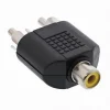 CONNETTORE ADATTATORE SPLITTER A Y AUDIO 2 X RCA MASCHIO A RCA FEMMINA C-050