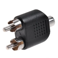 CONNETTORE ADATTATORE SPLITTER A Y AUDIO 2 X RCA MASCHIO A RCA FEMMINA C-050