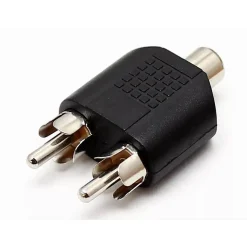 CONNETTORE ADATTATORE SPLITTER A Y AUDIO 2 X RCA MASCHIO A RCA FEMMINA C-050