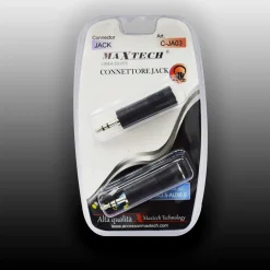 CONNETTORE ADATTATORE STEREO JACK 3.5MM MASCHIO - JACK 6.5MM FEMMINA MAXTECH C-JAC03