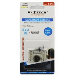 CONNETTORE ANTENNA GIUNTO SATELLITARE MASCHIO-MASCHIO COAX ADATTATORE VITE C-095