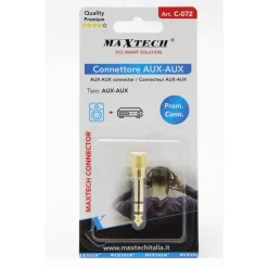 CONNETTORE AUX ADATTATORE SPINA MASCHIO 6.35MM A PRESA FEMMINA 3.5MM STEREO C-072