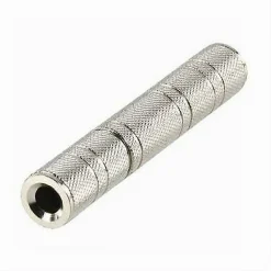 CONNETTORE AUX 6.35MM FEMMINA/FEMMINA STEREO AUDIO ADATTATORE ACCOPPIATORE C-092