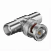 CONNETTORE BNC A T MASCHIO A DOPPIA FEMMINA ADATTATORE VIDEOSORVEGLIANZA MAXTECH C-BNC09