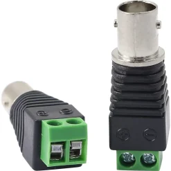 CONNETTORE BNC FEMMINA 220V ADATTATORE AUDIO VIDEO TELECAMERA SORVEGLIANZA C-041
