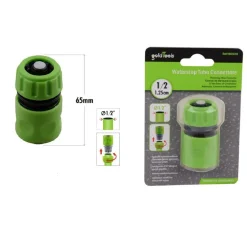 CONNETTORE CON INNESTO RAPIDO PER TUBO 1/2″ 1.25CM CON BLOCCO ACQUA 65 MM 90020