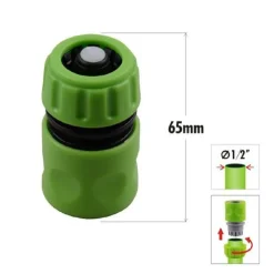 CONNETTORE CON INNESTO RAPIDO PER TUBO 1/2″ 1.25CM CON BLOCCO ACQUA 65 MM 90020