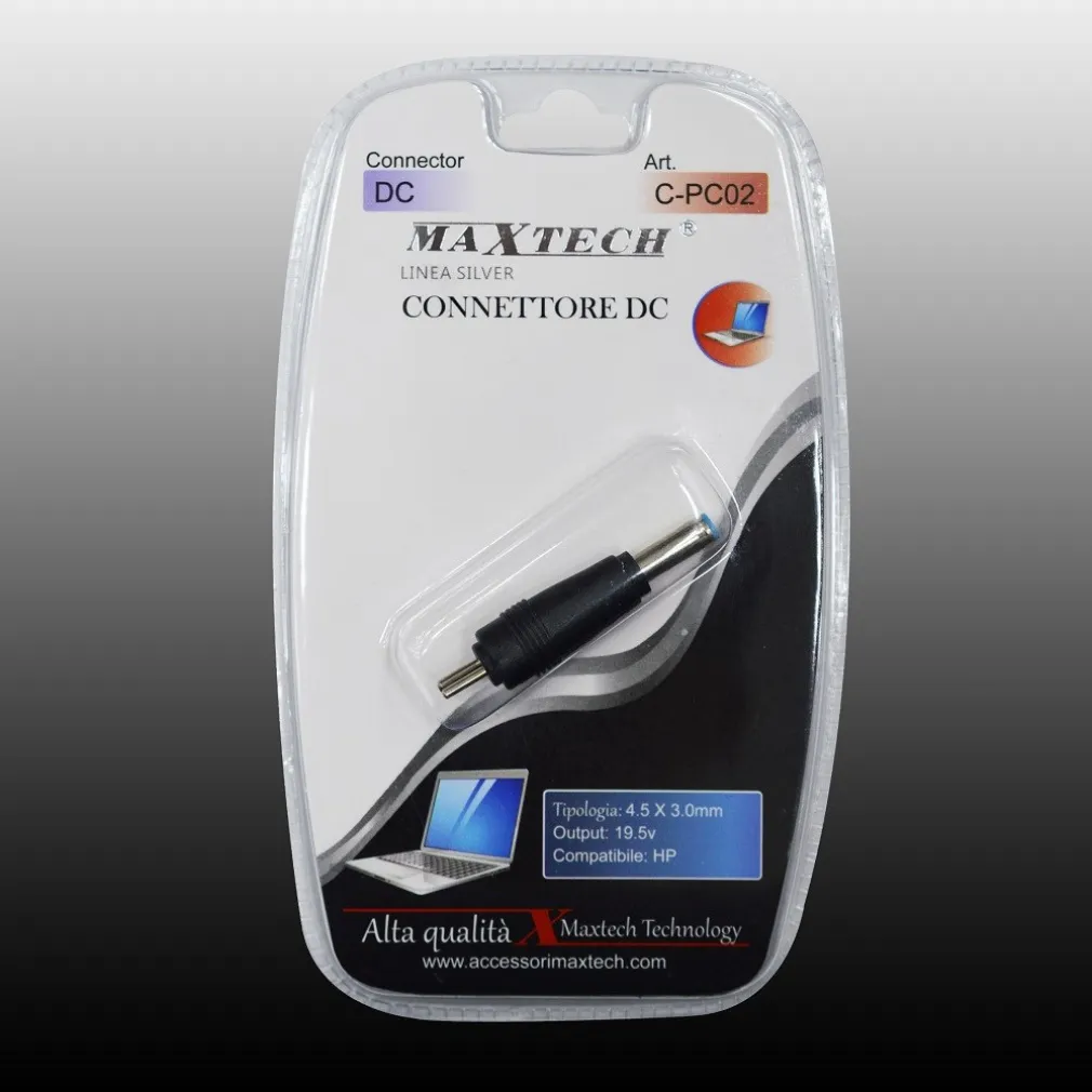 CONNETTORE DC 4.5X3.0MM COMPATIBILE HP PC COMPUTER ALTA QUALITÀ 19.5V MAXTECH C-PC02