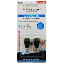 CONNETTORE DC 2,1X5,5MM M 220V ALIMENTAZIONE VIDEOSORVEGLIANZA TELECAMERA C-028