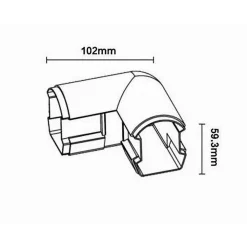 CONNETTORE GIUNTO A L PER CONNESSIONI PLAFONIERE LINEARI RACCORDABILI YL20-L