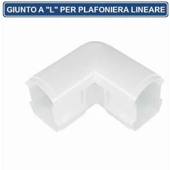 CONNETTORE GIUNTO A L PER CONNESSIONI PLAFONIERE LINEARI RACCORDABILI YL20-L