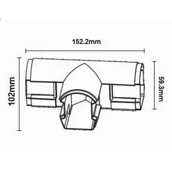 CONNETTORE GIUNTO A T PER CONNESSIONI PLAFONIERE LINEARI RACCORDABILI YL20-T