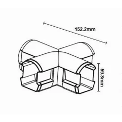 CONNETTORE GIUNTO A X PER CONNESSIONI PLAFONIERE LINEARI RACCORDABILI YL20-X