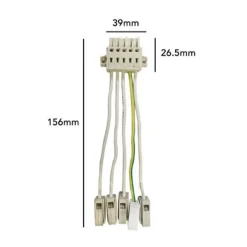 CONNETTORE ILLUMINAZIONE LINEARE A LED TRIFASE PER QJ68150-3C TAPPO TERMINALE QJ68150-CV