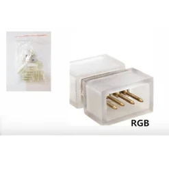 CONNETTORE LINEARE PER STRISCE LED RGB DA 10 MM 220V STRISCIA A LED 220D-RGB