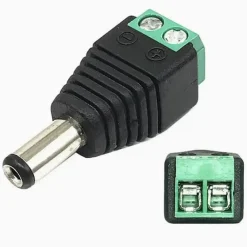 CONNETTORE MASCHIO 2.1MM X 5.5MM DC ALIMENTAZIONE PER TELECAMERE MAXTECH C-013