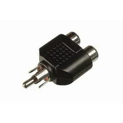 CONNETTORE RCA ADATTATORE AUDIO CON SPINA RCA MASCHIO A 2 RCA FEMMINA C-RCA01