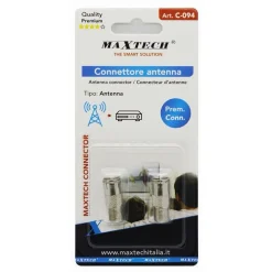 CONNETTORE SPINA ANTENNA FEMMINA A PRESA COAX ADATTATORE TV COASSIALE VITE C-094