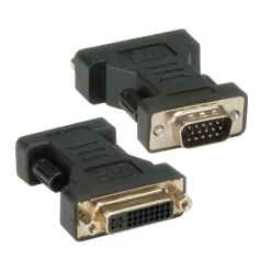 CONNETTORE VIDEO ADATTATORE VGA MASCHIO A DVI FEMMINA TV CAVO CONVERTITORE C-056