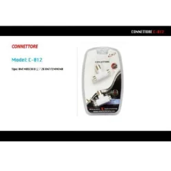 CONNETTORI ADATTATORE A T ANTENNA MASCHIO A 2X ANT FEMMINA CAVO TV MAXTECH C-012