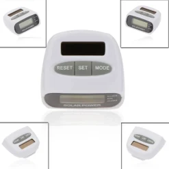 CONTAPASSI DIGITALE PEDOMETRO ENERGIA SOLARE MISURA DISTANZA CALORIE OROLOGIO