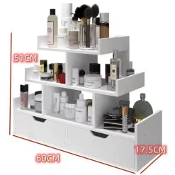 CONTENITORE BOX ESPOSITORE PER TRUCCO ORGANIZER PORTA COSMETICI MAKE UP ROSSETTO CASSETTI
