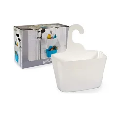 CONTENITORE CON GANCIO 13x28,5x31CM PORTASPUGNA SAPONE CUCINA BAGNO IN PLASTICA
