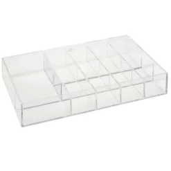 CONTENITORE ORGANIZER PORTATRUCCO IN PLASTICA 14 SCOMPARTI PORTA TRUCCHI MAKE UP