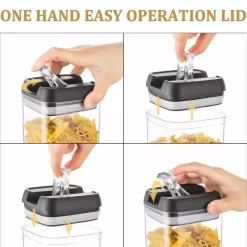 CONTENITORI ERMETICI SOTTOVUOTO PER ALIMENTI CUCINA PASTA BARATTOLI 7 PEZZI PORTA BISCOTTI