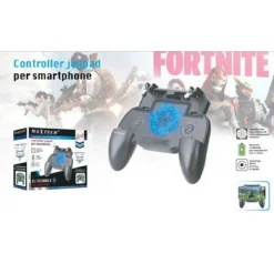 CONTROLLER JOYPAD PER SMARTPHONE CON VENTOLA GAMING PAD GIOCHI MAXTECH JO-SM01