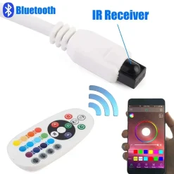 CONTROLLER TRASFORMATORE PER STRISCE LED RGB A 220V BLUETOOTH + TELECOMANDO S-RGB-220V-B