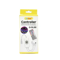 CONTROLLER WI-FI WIRELESS CON TELECOMANDO PER STRISCIA LED RGB 12V 6A Q-DL50
