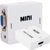 CONVERTITORE ADATTATORE MINI VGA A HDMI FULL HD VIDEO 1080P AUDIO PER PC LAPTOP