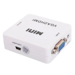 CONVERTITORE ADATTATORE MINI VGA A HDMI FULL HD VIDEO 1080P AUDIO PER PC LAPTOP