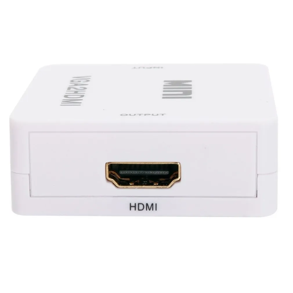 CONVERTITORE ADATTATORE MINI VGA A HDMI FULL HD VIDEO 1080P AUDIO PER PC LAPTOP