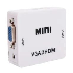 CONVERTITORE ADATTATORE MINI VGA A HDMI FULL HD VIDEO 1080P AUDIO PER PC LAPTOP