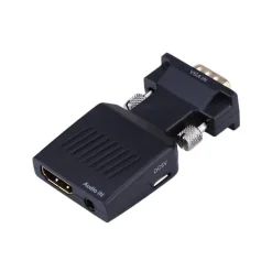 CONVERTITORE ADATTATORE VIDEO DA PRESA VGA MASCHIO A HDMI FEMMINA AUDIO VGA-HD227