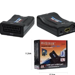 CONVERTITORE AUDIO VIDEO ANALOGICO SCART A DIGITALE HDMI FULL HD 1080P MAXTECH CSCART-HD