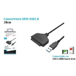 CONVERTITORE CAVO ADATTATORE SATA USB 3.0 20CM SSD HDD HARD DISK MAXTECH SA-U3.0