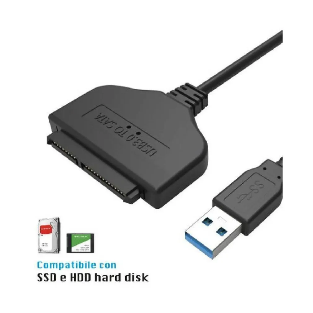 CONVERTITORE CAVO ADATTATORE SATA USB 3.0 20CM SSD HDD HARD DISK MAXTECH SA-U3.0