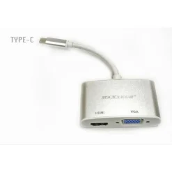CONVERTITORE CTC-HDVA TYPE-C A HDMI + VGA ADATTATORE DA MINI DISPLAYPORT MAXTECH